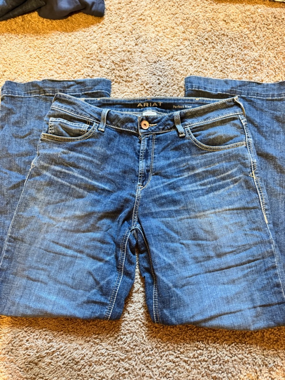 Ariat Dark Blue Denim Jeans - Subtle Fading